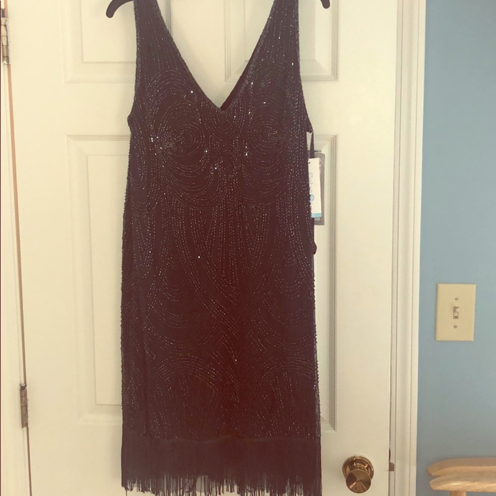 Patra Navy Blue Sequin Dress